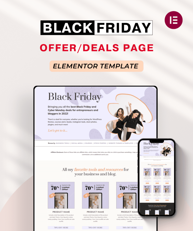Black Friday Elementor Template