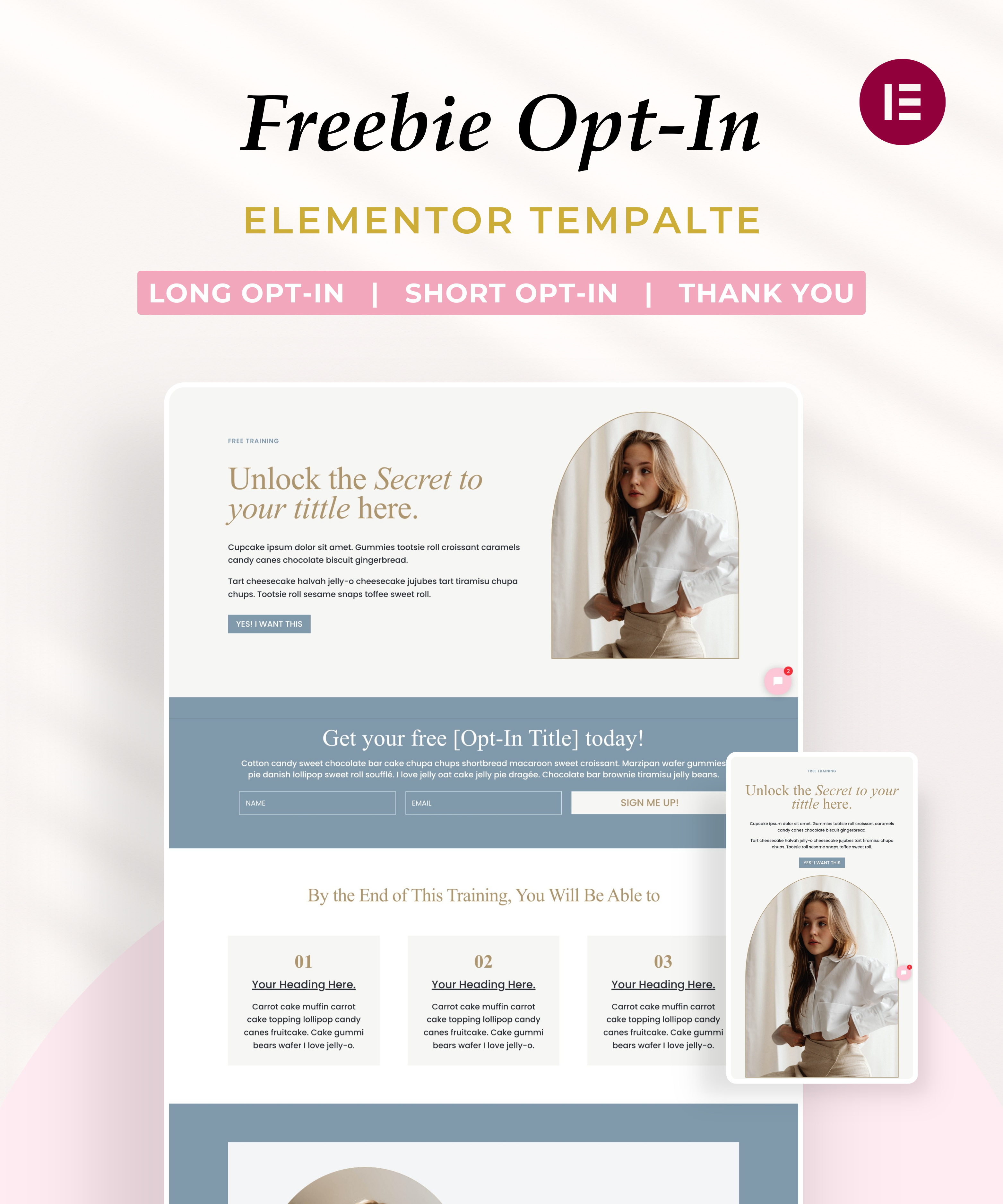 Freebie Opt-In Divi Template